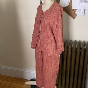 Flax linen suit 2 piece set